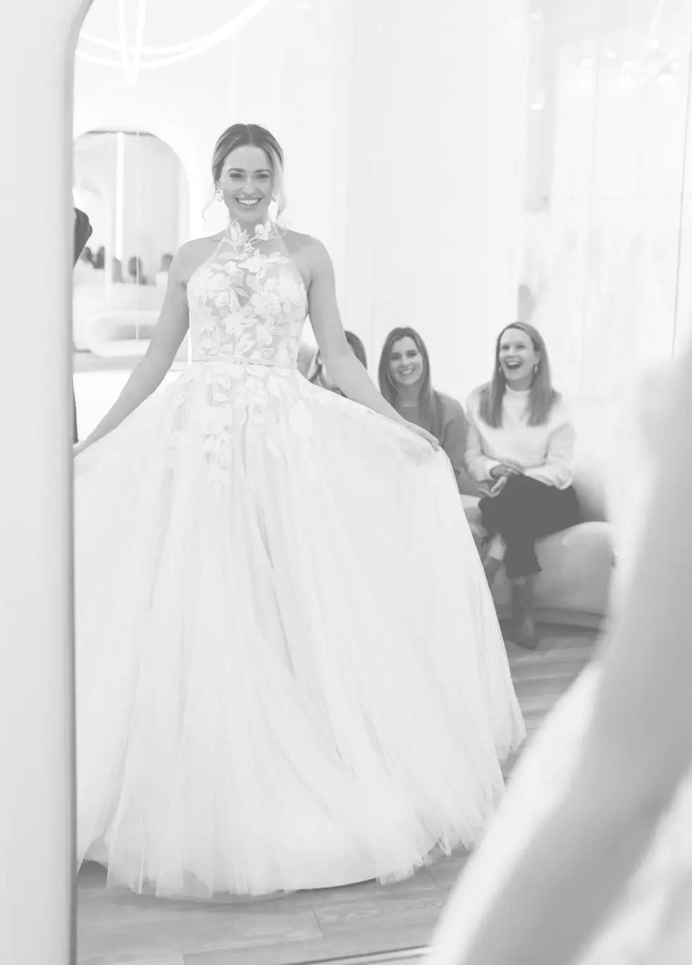 Photo of the smiling bride