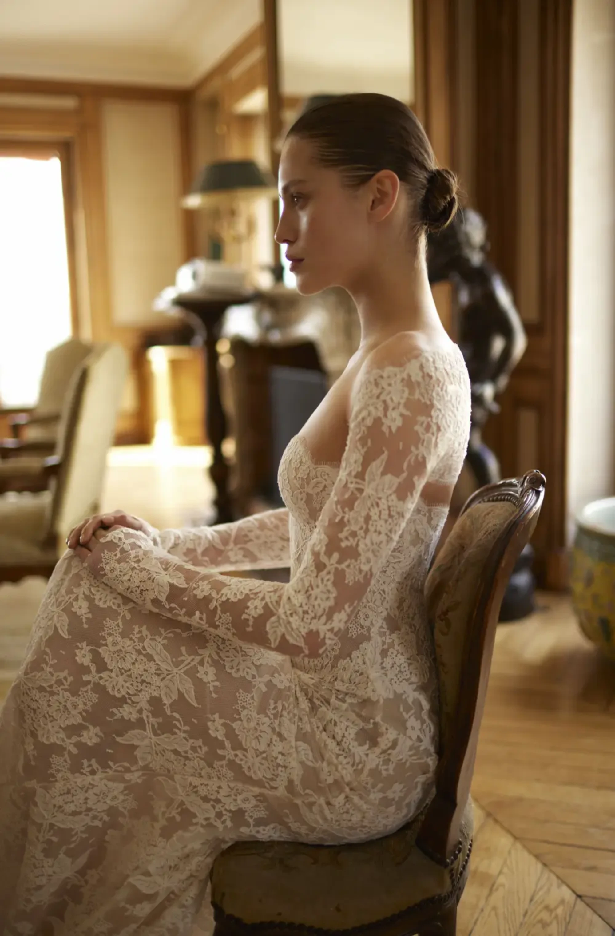 chinese dress ladies used Dana Harel Hailey with Custom Bolero Wedding Dress