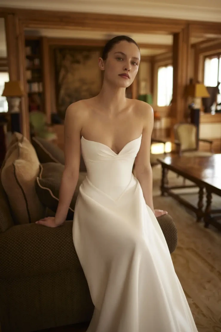 chinese dress ladies used Dana Harel Hailey with Custom Bolero Wedding Dress